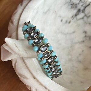 Turquoise and stone bracelet
